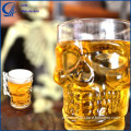 3D Skull Shape Crystal Home Beer Wine Drinking Stein Glass Mug Handle Glassware